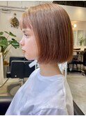ペールベージュ/外ハネボブ/大人かわいい/bob[銀座