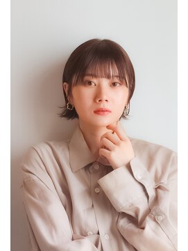 フラミューム 藤枝(flammeum) 20代30代シアーカラー暗めカラー大人ガーリーミニボブ