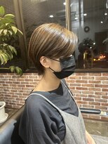 ヴィップルーム(viproom)&nbsp;マッシュショート/アッシュカラー/ツヤ髪スタイル/黒髪スタイル