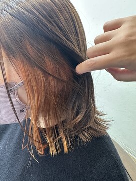 テーラヘアー 五井(TELA HAIR) 切りっぱなしのインナーカラー