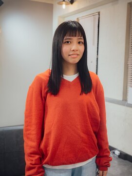 カラン(caran) オン眉＋黒髪【@hair_mazda】