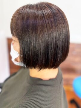 アークスヘアー 20代30代40代髪質改善カラーダークブラウン透明感丸みボブ