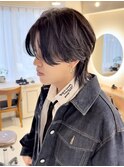 メンズカット　韓国ヘア　ウルフカット　横浜