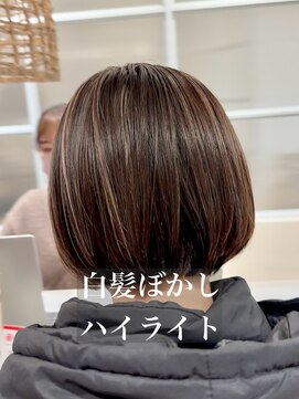 コノアラボ 守谷店(Conoah labo) くびれヘア/アプリコットオレンジ/ハイライトカラー/守谷/白髪