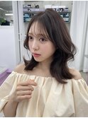 透明感カラー/レイヤーカット/韓国ミディ