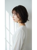 髪質改善ニュアンスカラーツヤ髪スタイルセンターパート