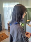 インナーブルー×ミディアムレイヤーイメチェン