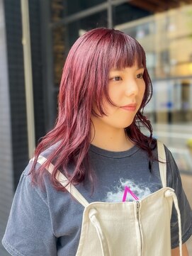 フロー(Flow) ピンクカラー/暖色カラー/顔まわりレイヤー【増田　虹耀】