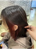 イヤリングカラー　レッド　赤系