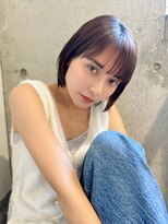 シェルター バイ トウキョウ(Shelter by TOKYO)&nbsp;コンパクトボブ×ナチュラルブラウン×シースルーバング