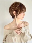くすみベージュ/ショート/前髪/レイヤー/髪質改善/縮毛矯正/池袋