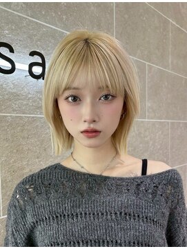 ミニボブレイヤー/レイヤーカット/ショートボブ/顔周り韓国/仙台