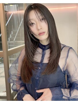 フィルムス 銀座(FILMS) ミルクティーベージュ/レイヤーボブ/韓国巻き/顔周りカット/銀座