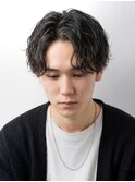 ジョングクヘア波巻きシャドウパーマセンターパート