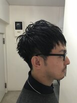 パティオンツー(PATIONN2)&nbsp;ネープレス束感ニュアンスパーマメンズショートスッキリスタイル