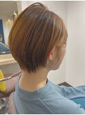 耳かけショート☆/カーキベージュ/ミルクティーアッシュ