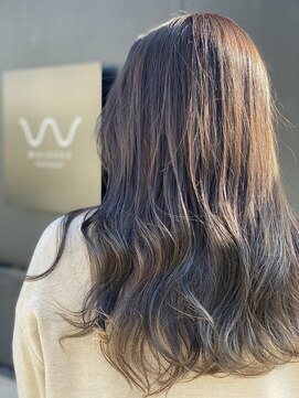 ウォーカーズ(WALKERS) 裾カラー×アッシュグレー×ソンブレデザイン