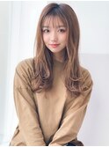 《Agu hair》愛されベージュ×毛先レイヤーロング