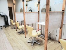 セット面は区切ってあります。マスクフリー