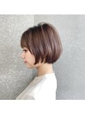 これで安心ショートボブ 似合わせカット アースカラー
