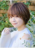 20代30代40代◎小顔ショートボブチョコレートカラー新宿代々木