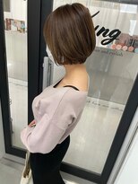 キング 梅田(K!ng)&nbsp;【梅田】ミルクティーベージュボブ前下がりボブ