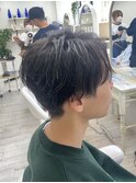 メンズ無造作セット/波巻き/ハイライト/マッシュパーマ　新籾