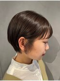 くびレイヤー大人ショートボブ 髪質改善カラー