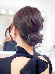 シンプルシニヨン#ヘアセット#ヘアメ#西新井#足立区#韓国ヘア