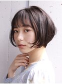 ショートボブ/ウェットヘア/デザインカラー/銀座/30代/40代