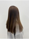 【縮毛矯正/髪質改善/ash color/ash beige/ロング】