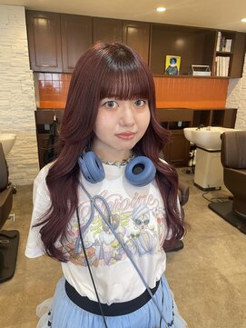 ノラキチジョウジ(NORA KICHIJOJI) ハイトーンカラー耳かけウルフボブフェイスレイヤーカット
