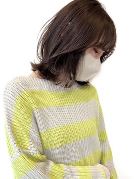 リル バイ ジルブラン(Lil by JIL BLAN) 前髪 こなれミディ イメチェン ウェーブパーマ 韓国マッシュ