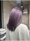 ペールラベンダー×裾カラー