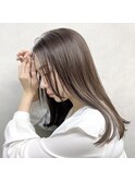 ブリーチなしダブルカラーでミルクティー