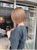 【ADORE 横浜】ミルクティーベージュ×ぱっつんボブ
