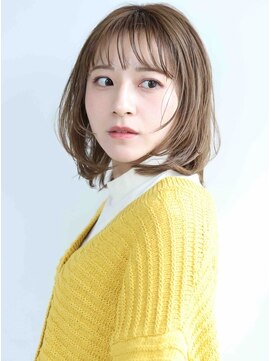 アボヘアー(Abo hair) 大人かわいいショコラアッシュワンカールボブ20代人気
