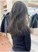 ブリーチなし切りっぱなしボブミディアムレイヤーボブ夏カラー