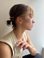 エイチ 梅田(H)&nbsp;ショートバレイヤージュマッシュウルフタッセルボブパーマ60代