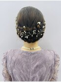 編み込み/三つ編み/ヘアセット/結婚式/可愛い