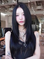 アルバム 銀座(ALBUM GINZA)&nbsp;顔周りレイヤー似合わせカットロング韓国ヘア_F1298