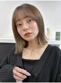 ボブディオリーブベージュ髪質改善縮毛矯正フェイスレイヤー