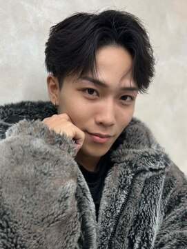 エルマーク 和歌山(L-MARK) フェザーパーマ/ニュアンスパーマ/センターパート/メンズ/眉毛