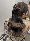 カチモリ×ハーフアップ