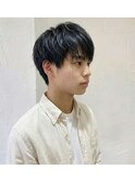 ☆スーツ短髪ツーブロック束感モテる黒髪シークレットパーマ☆