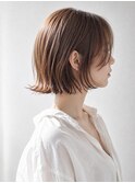 【HEY 松本】外ハネ切りっぱなしオレンジブラウンボブ