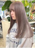 ミルクティーベージュダブルカラーハイトーンレイヤーカット韓国