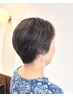カット＋白髪ぼかしハイライトカラー｜上品なグレイヘア【白髪活かしカラー】