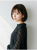 大人ボブの透明感ヘア【生駒市】