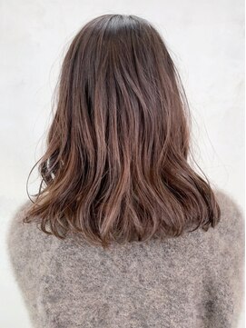 アルバム 銀座(ALBUM GINZA) ブラウンミディ_アッシュブラウンネオウルフ外ハネボブ_ba272001